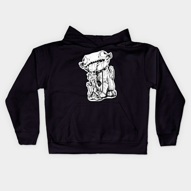 Pet Monsters are Gross Kids Hoodie by Razwit